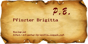 Pfiszter Brigitta névjegykártya