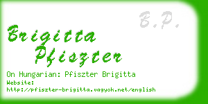 brigitta pfiszter business card